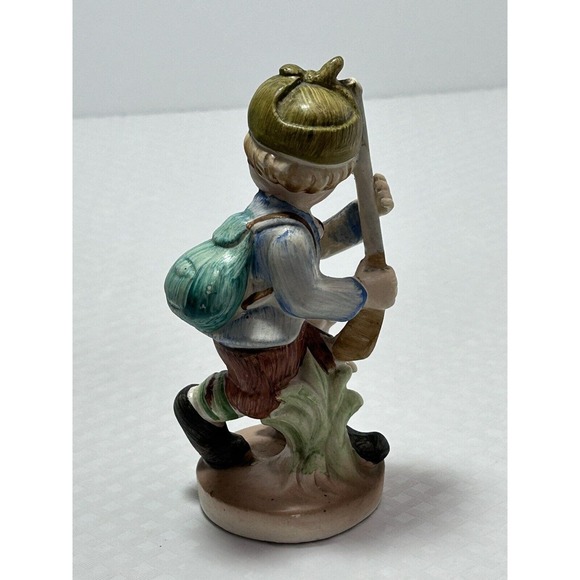 Sphinx Ceramic Vintage Figurine - Little Boy Holding A Gun With Rabbit - Picture 3 of 10